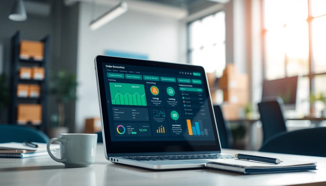 Streamline your business operations with order processing software displayed on a digital device.