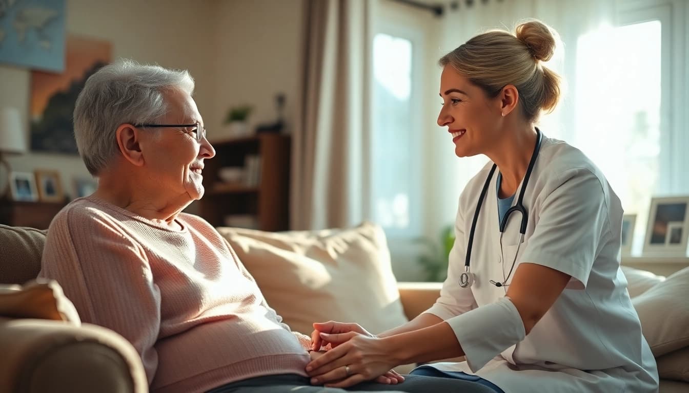 Provide in home care near me with compassionate assistance in a warm home setting.