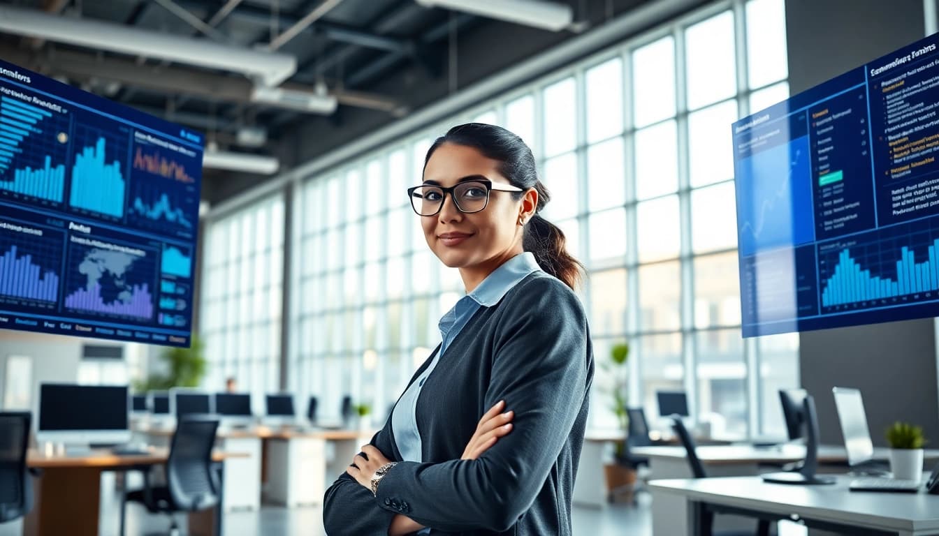 Enhance productivity with an enterprise assistant in a modern office space.