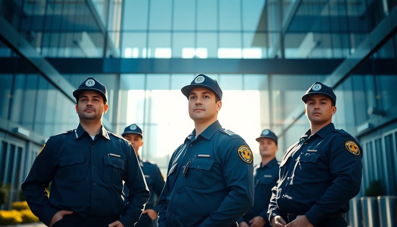 Security Company providing professional on-site guarding services with vigilant officers in action.