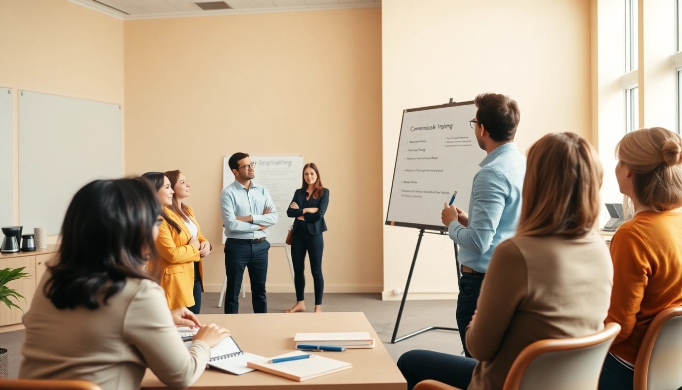 Enhancing Communication Skills Training with interactive workshop participants and a focused trainer.
