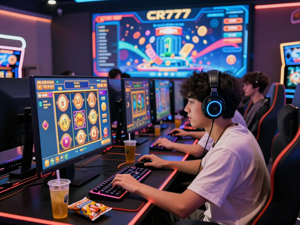Permainan slot gacor yang menarik di kasino virtual dengan desain modern dan berwarna-warni.