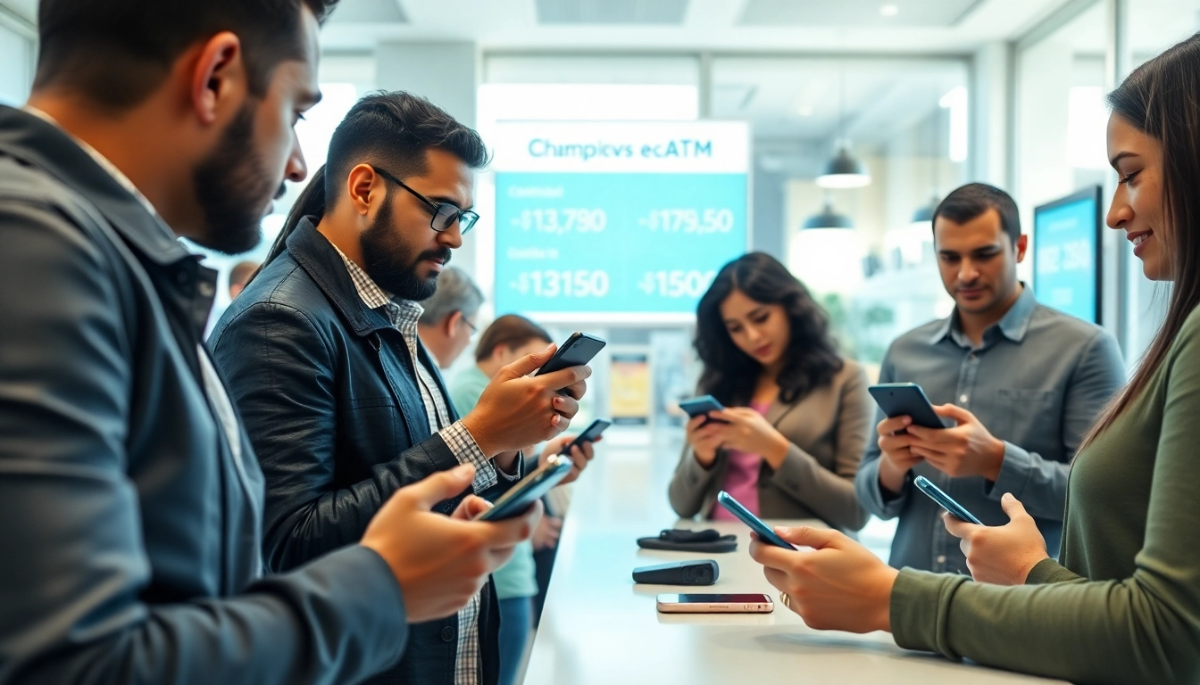 Beat ecoATM price offers competitive smartphone trade-in values with individuals evaluating devices.