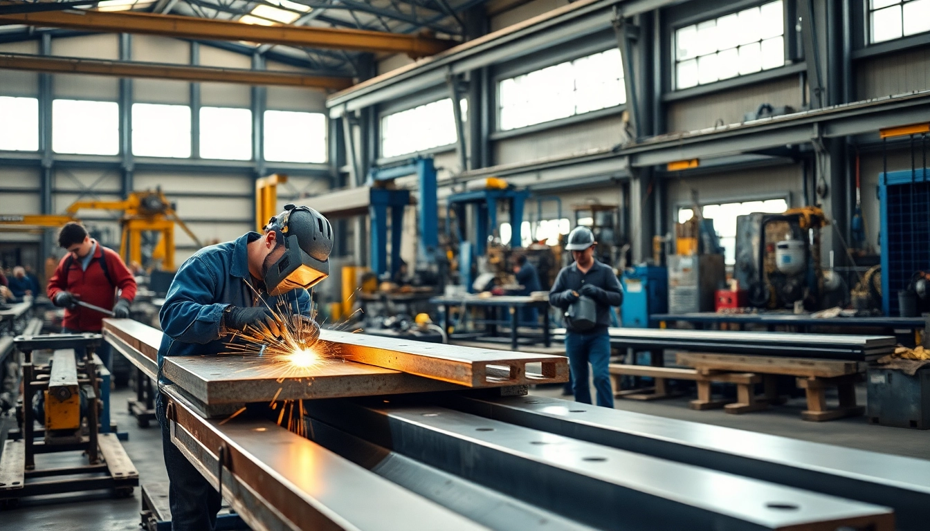 Find expert steel fabricators near me actively working in a modern workshop.