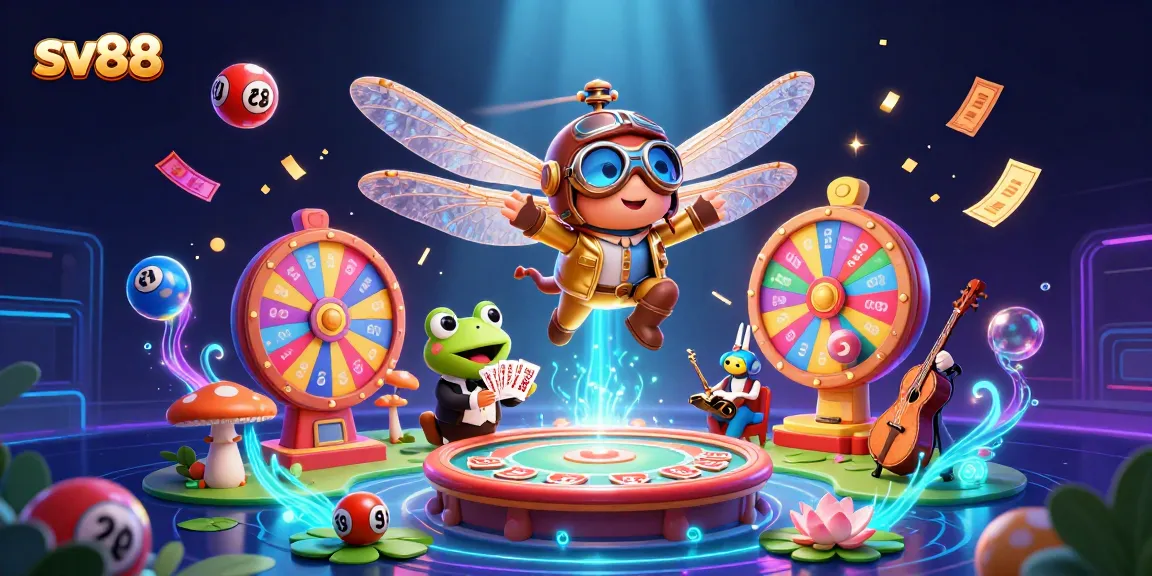 Engage with sv88's vibrant 3D casino scene featuring exciting games and a dynamic environment.
