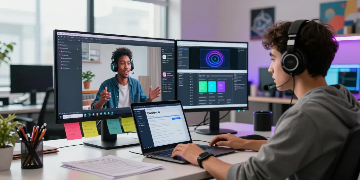 Engaging in Crushon AI conversations in a modern tech workspace, showcasing interactive AI chat features.