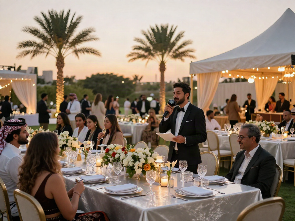 Event rentals showcasing a premium outdoor setup with elegant décor in Saudi Arabia.