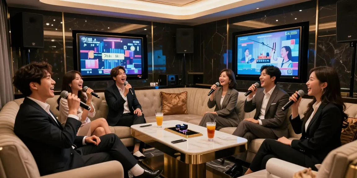 강남구구단의 프리미엄 카라오케 공간에서 즐거운 시간을 보내는 고객들의 모습