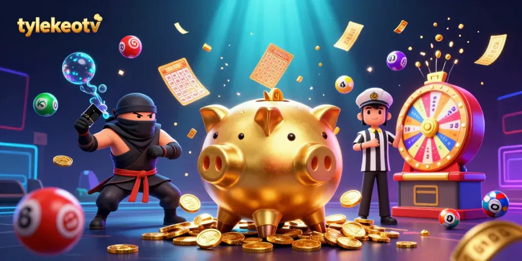 Engage in thrilling gameplay with tylekeotv's vivid carnival of financial victories.