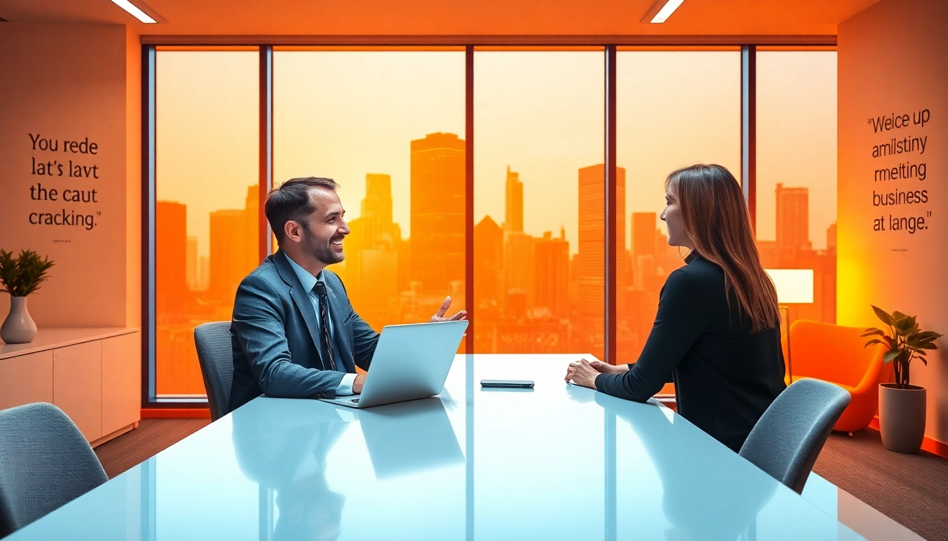 Engaging session with a business coach California in a modern office, promoting motivation and growth.
