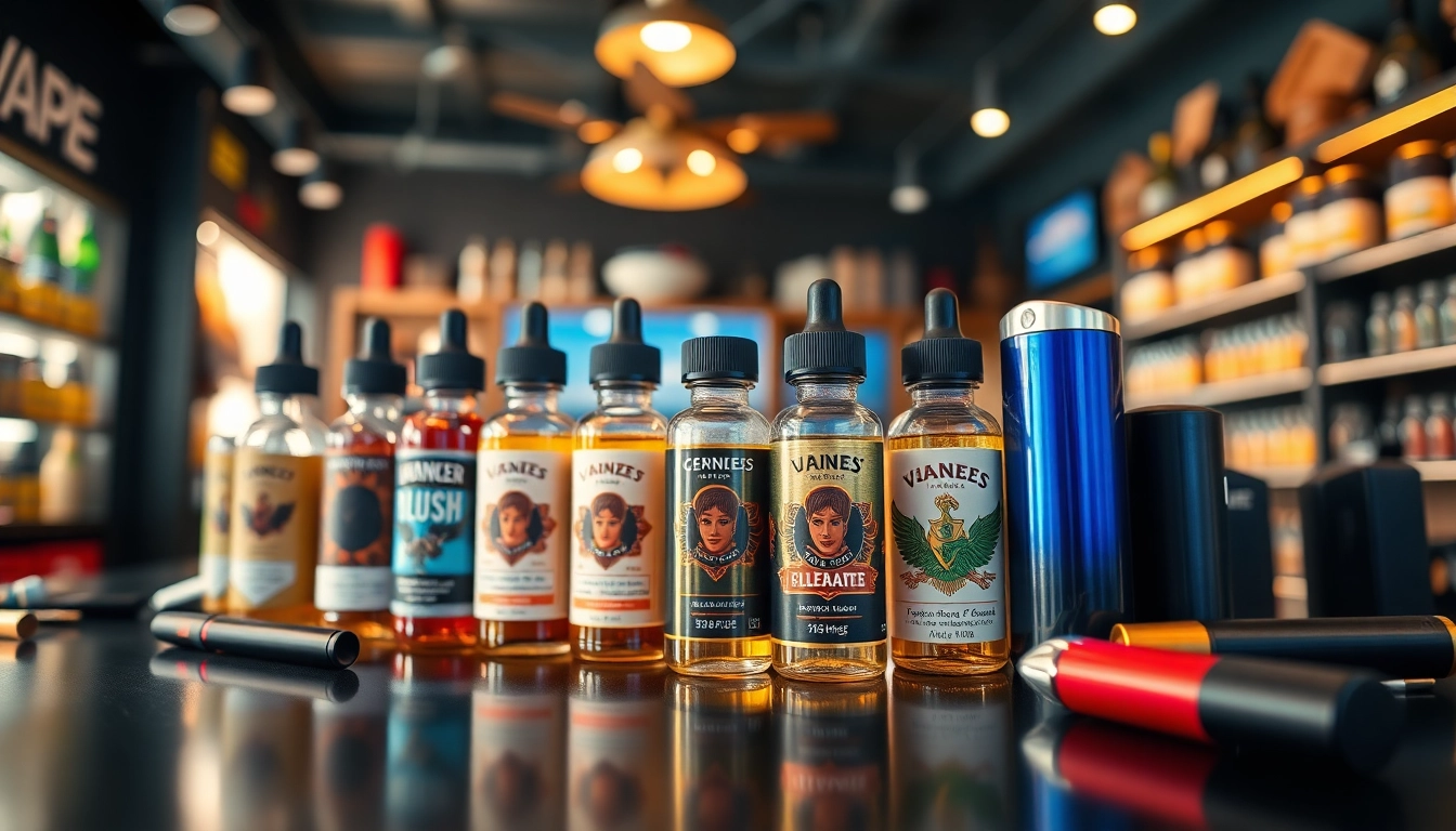 Showcasing Vape Juice Depot's diverse selection of vape juices on display.