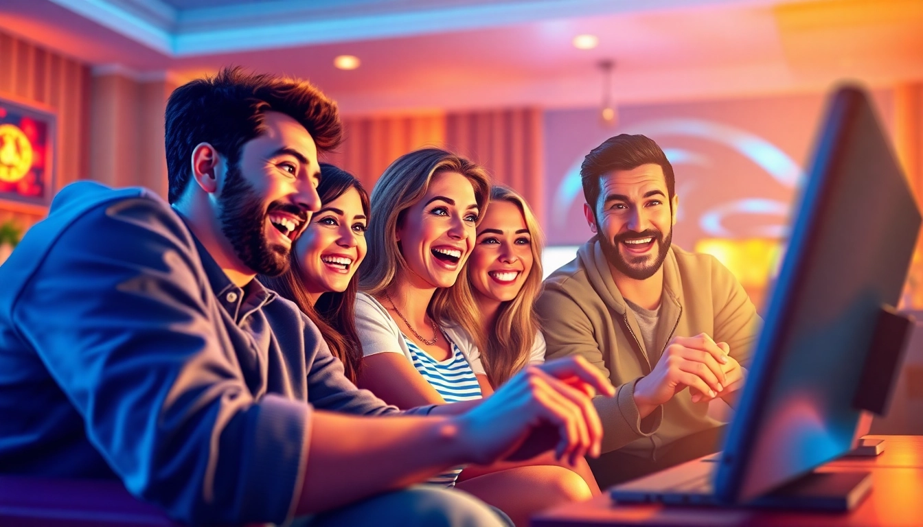 Menampilkan suletoto alternatif dengan teman menikmati pengalaman bermain game secara online.