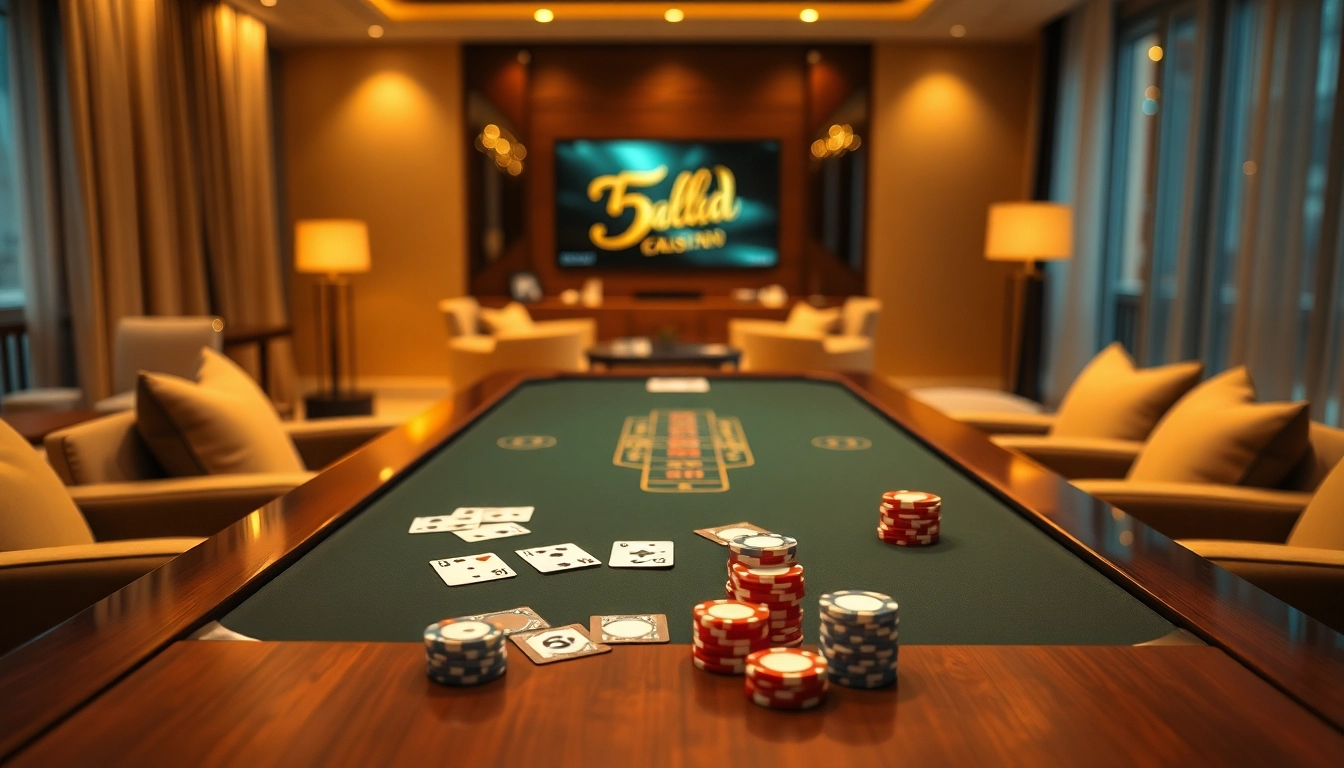 Spielen von Casino spielen an einem stilvollen Tisch mit einer Einladenden Atmosphäre.