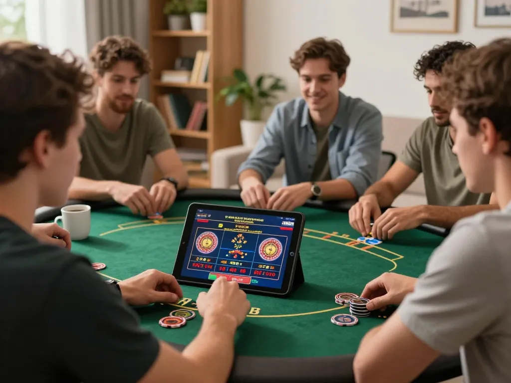 Engaging in strategic gameplay on sunwin platform during a cozy home gaming night.