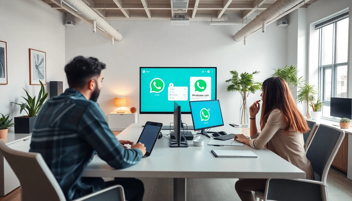 Learn what a CRM for WhatsApp is and see a professional team collaborating effectively.