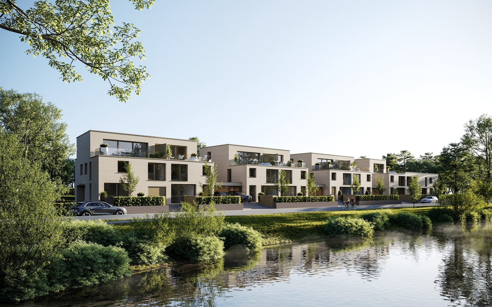 Architektur Visualisierung zeigt hochwertige Raumlösungen