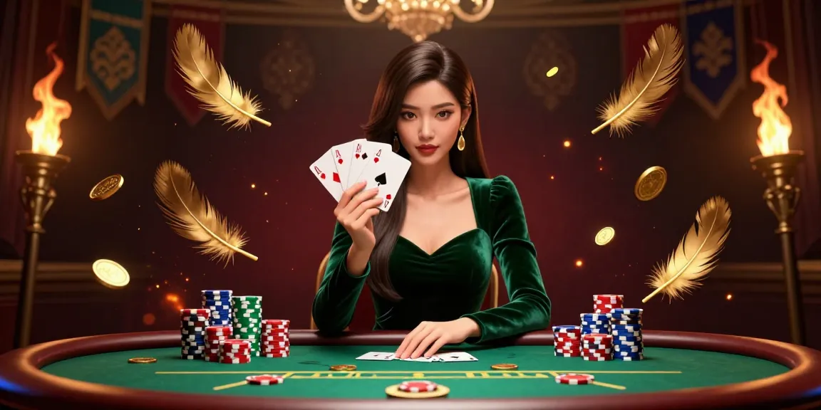Experience the thrill of 777vip at a luxurious poker table with strategic gameplay and golden casino elements.