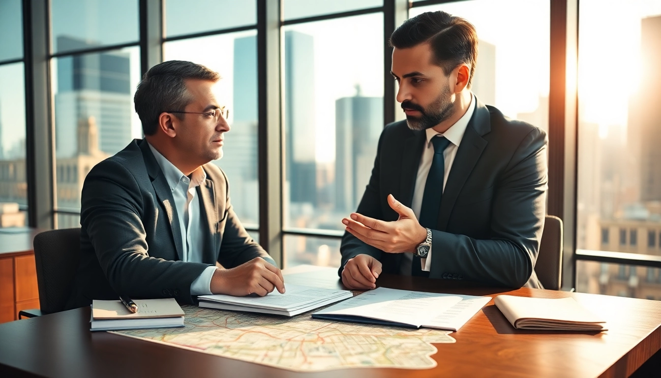 New York City Injury Lawyer consulting with a client in a professional office setting