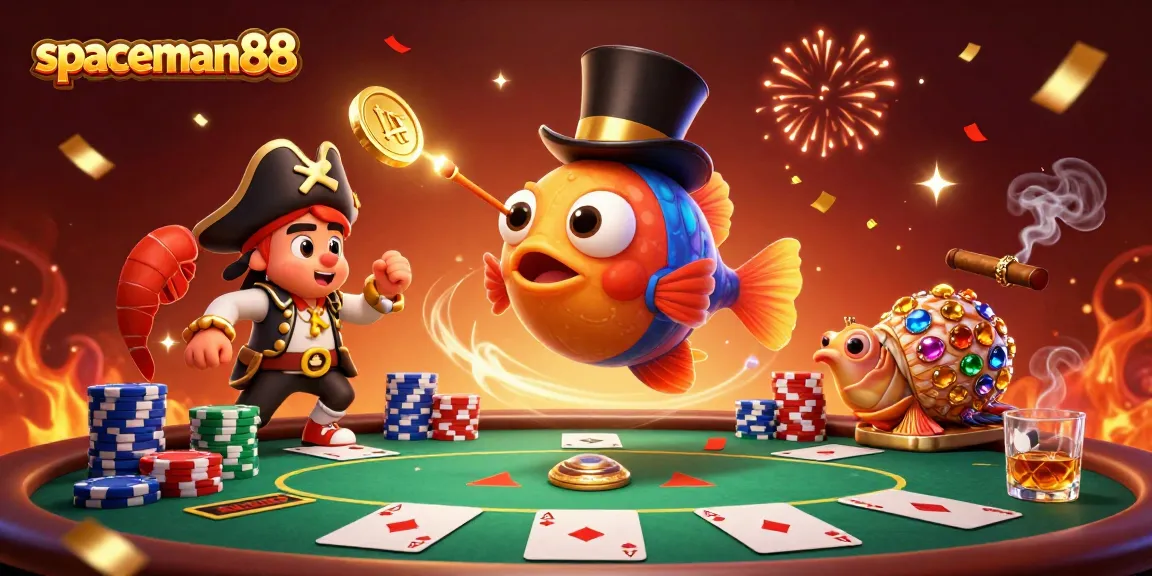 Experience the thrill of spaceman88 slots as anglerfish and pirate shrimp attract golden coins.