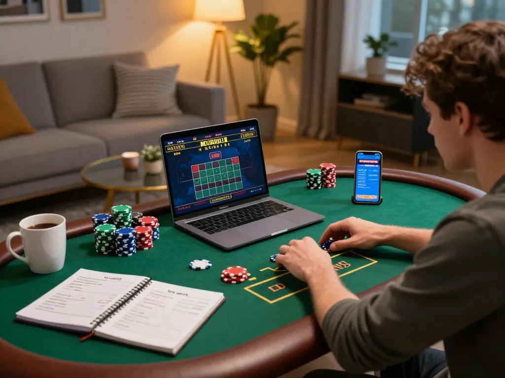 Player enjoying tg 88 online casino with dynamic gaming setup and responsible strategy.