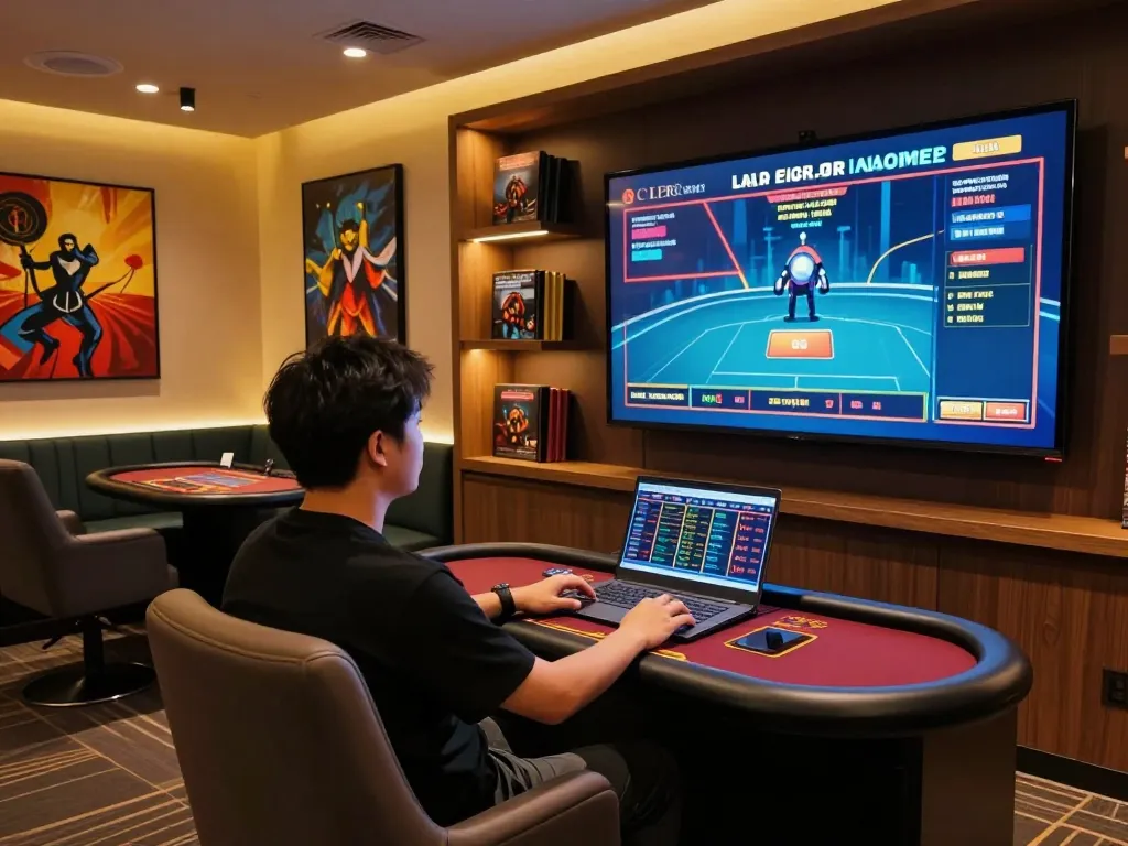 Engaging in online casino games at UU88, showcasing a lively gaming atmosphere and strategic betting.
