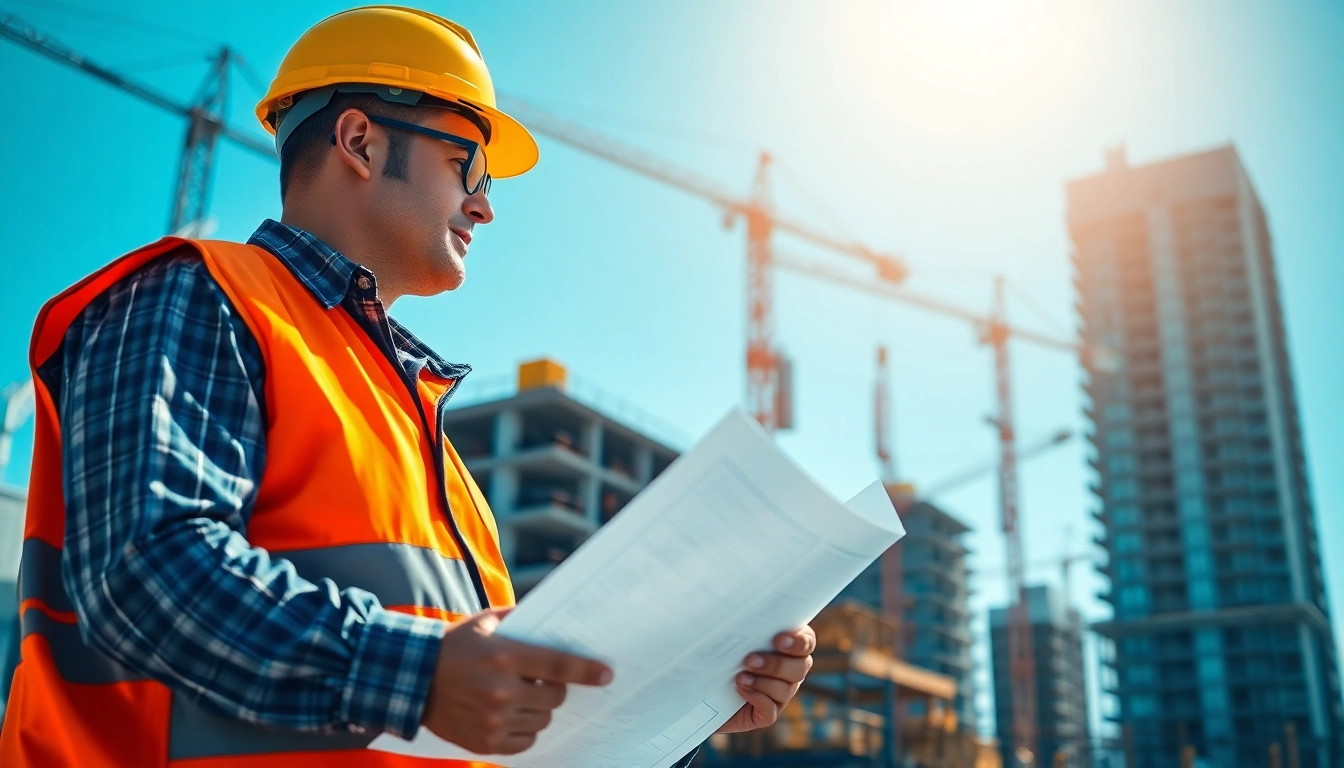 Manhattan Construction Manager directing a construction project with clear communication on-site.