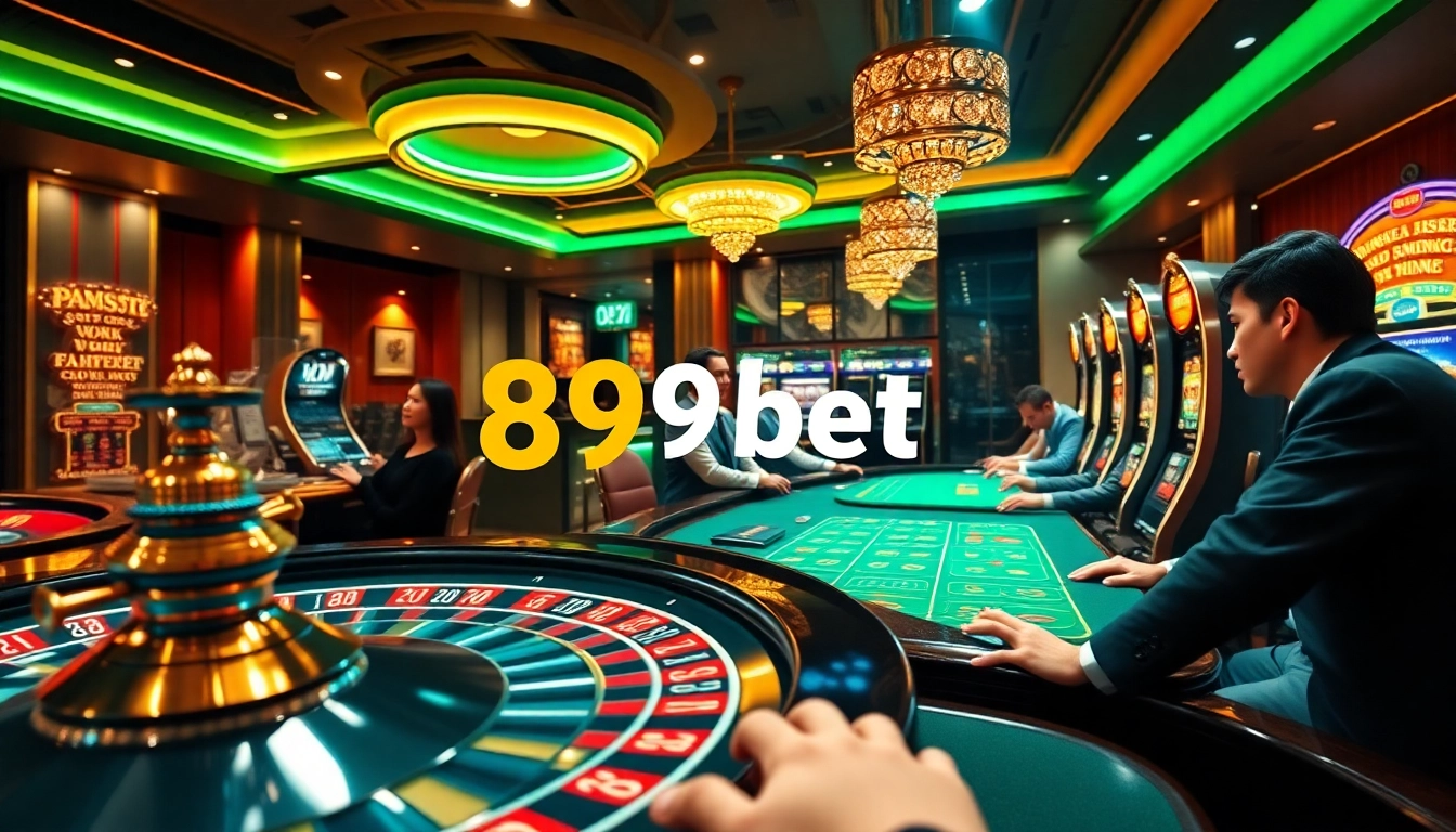Players enjoying thrilling games at 89bet's luxurious online casino.