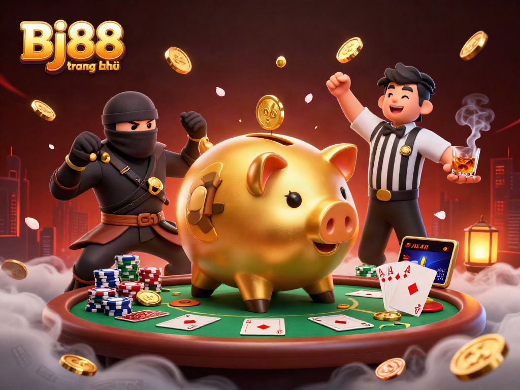 Engage with Bj88 trang chủ's vibrant casino scene featuring interactive poker game elements.
