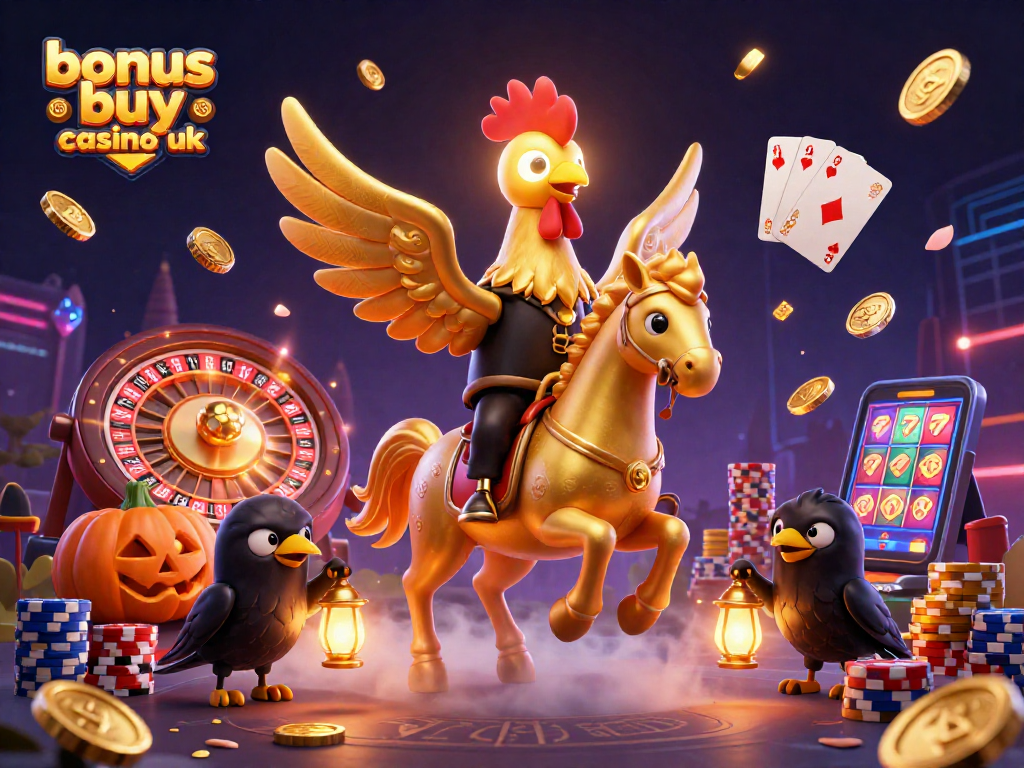 Experience the thrill of bonus buy casino uk with golden rooster and treasures in an illuminated casino.