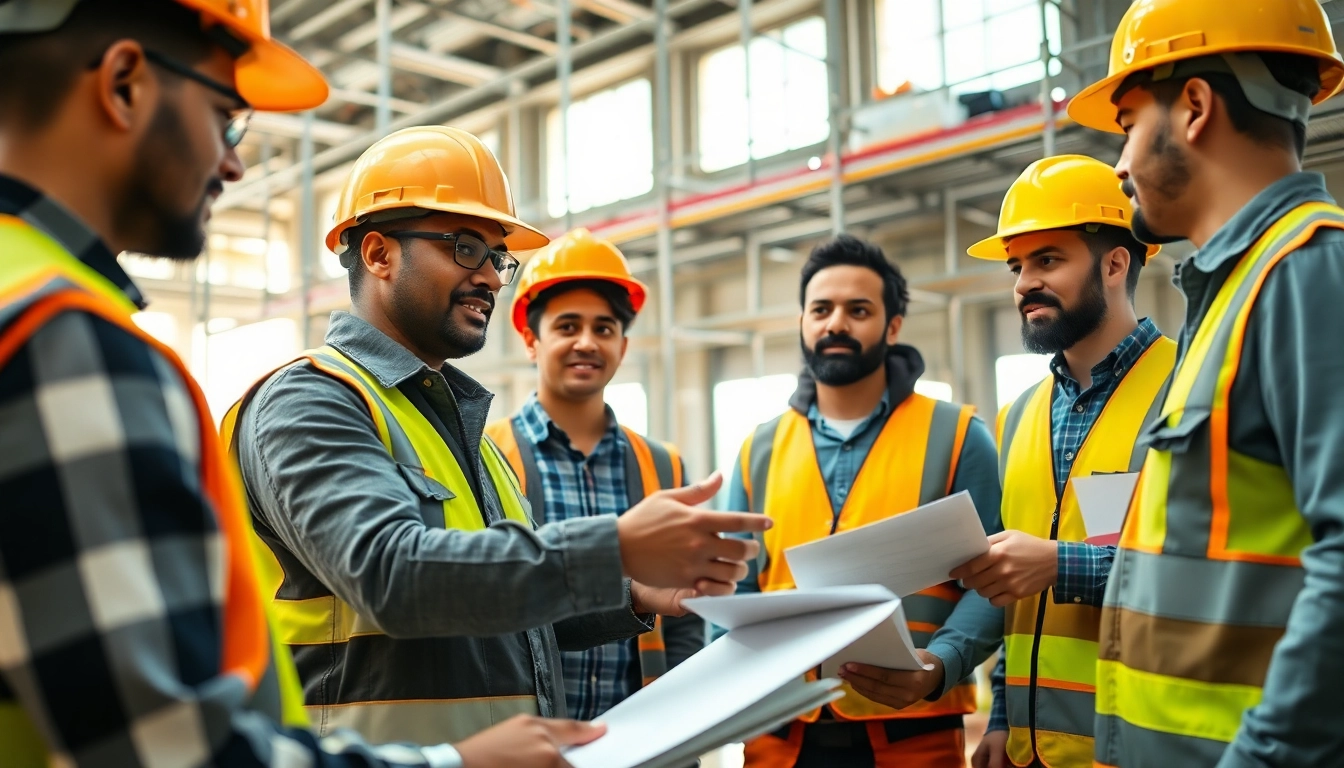 Engaging training session focused on construction workforce development with diverse workers learning skills.