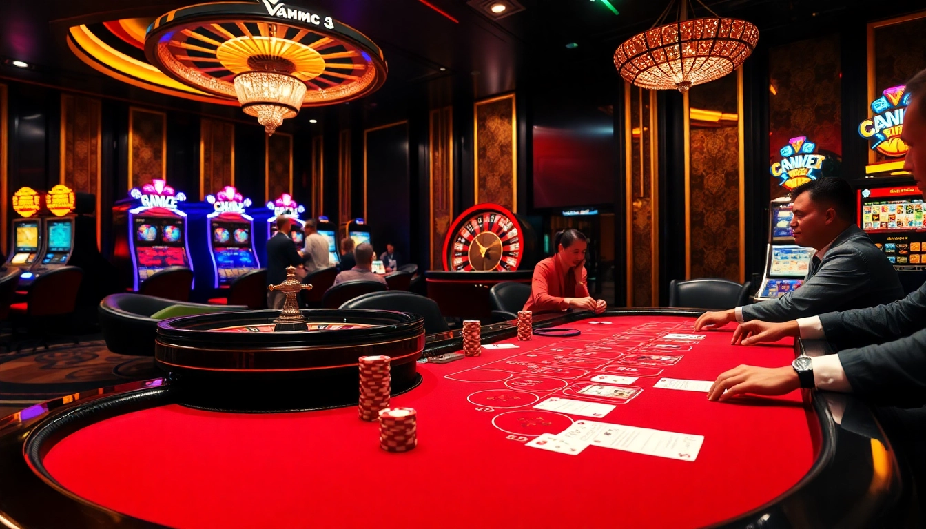 Experience excitement at nhà cái vmax with high-stakes poker players winning chips and betting slips.
