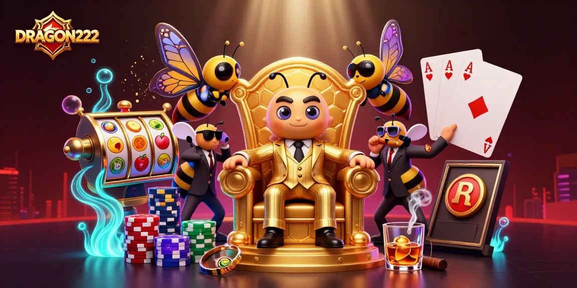 Experience thrilling wins with DRAGON222 and vibrant slot action in a dynamic casino scene.