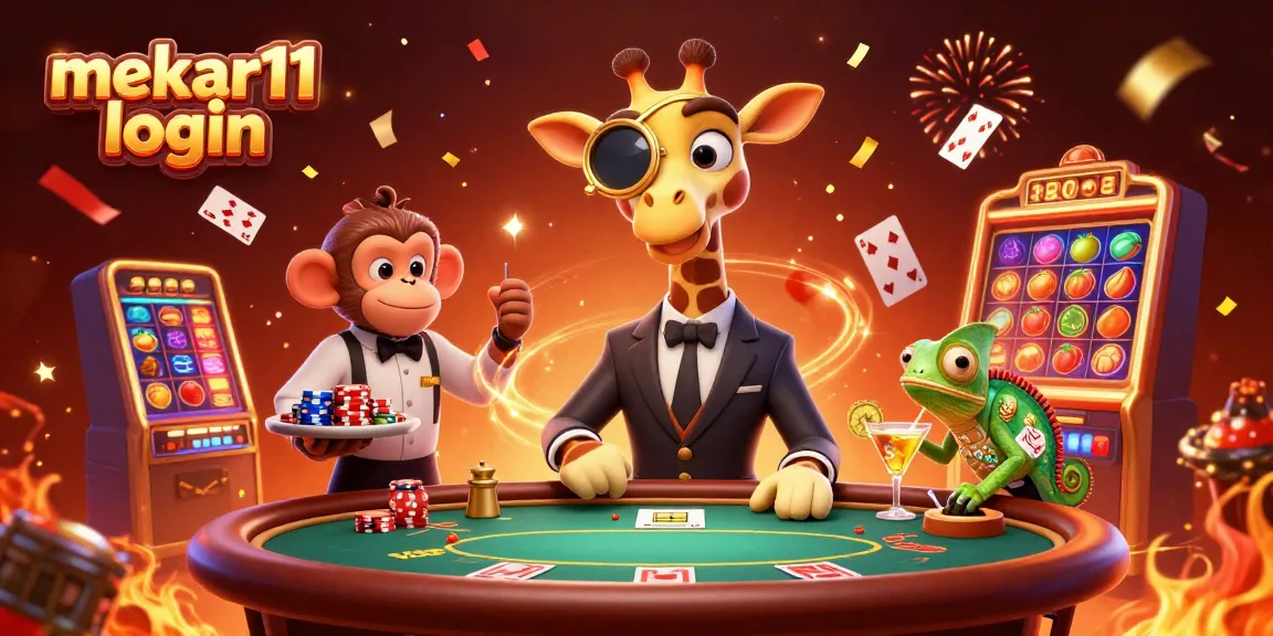 Engage in the mekar11 login experience with vibrant slots and animated poker action.