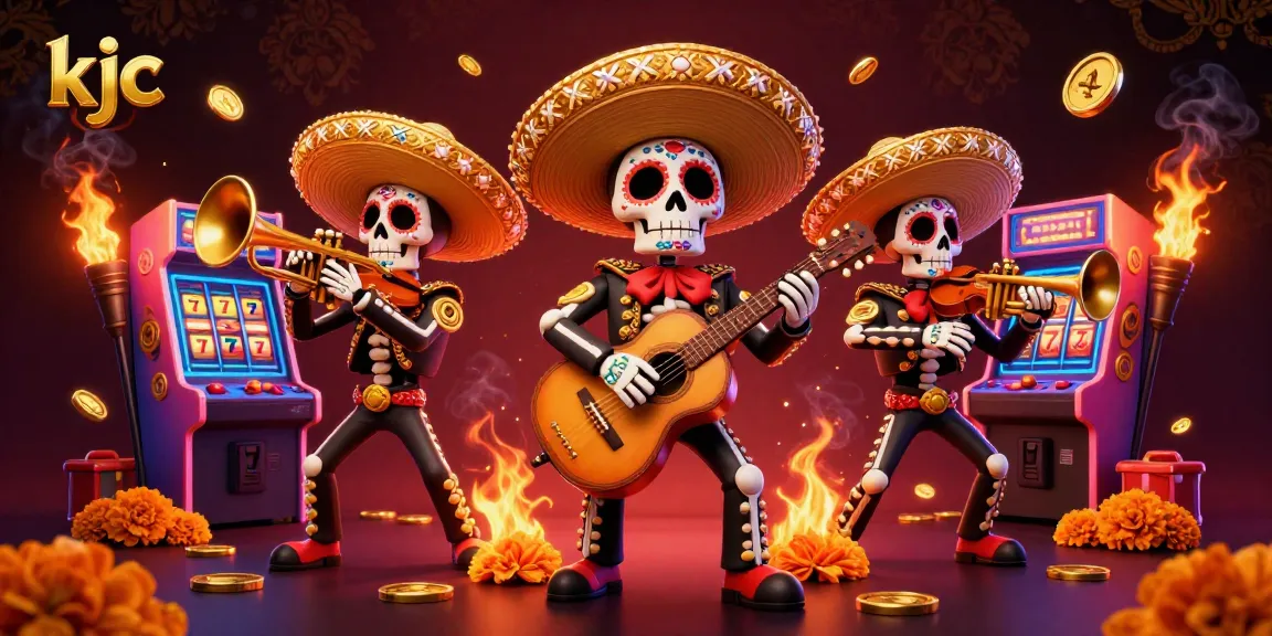 Engage with thrilling gaming elements, witness kjc's colorful mariachi band in a vibrant casino scene!