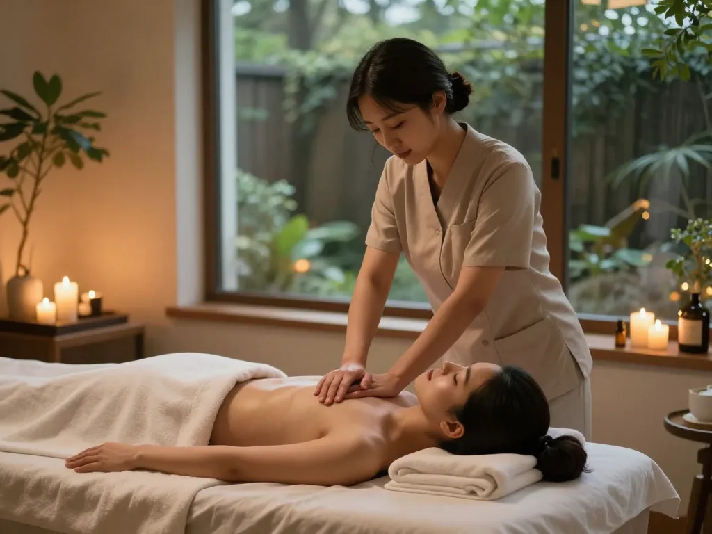 Relaxing atmosphere for 역삼동마사지 therapy session with soothing massage.