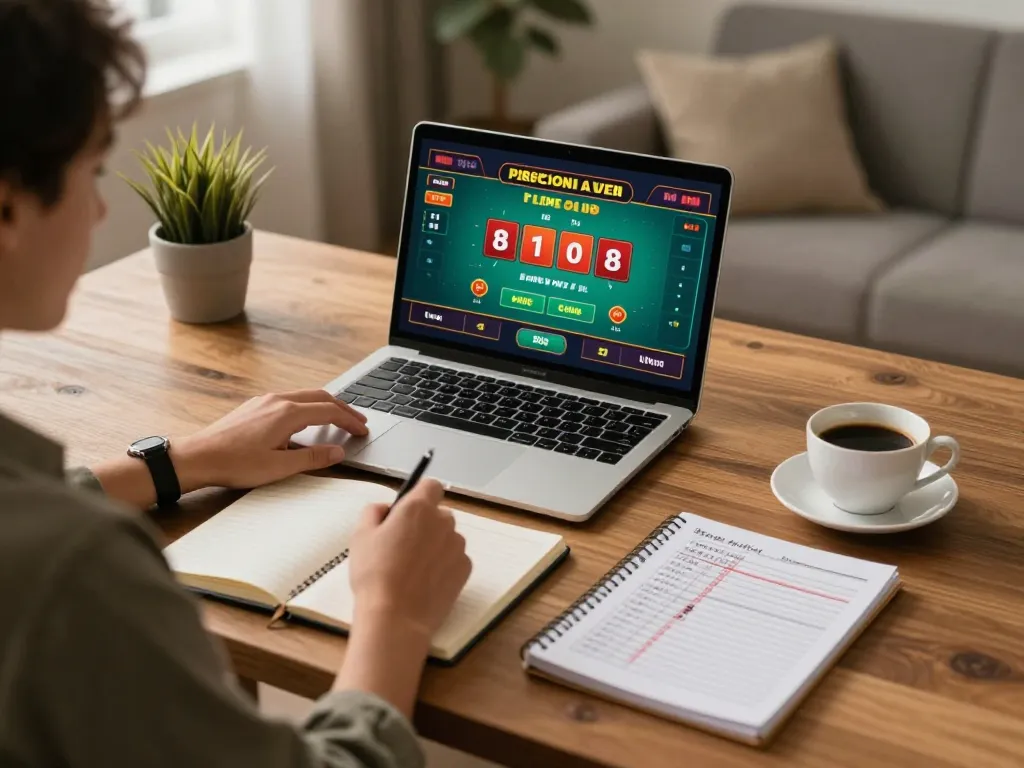 Person enjoys online baccarat game on laptop at home, xx88 provides engaging casino experiences.