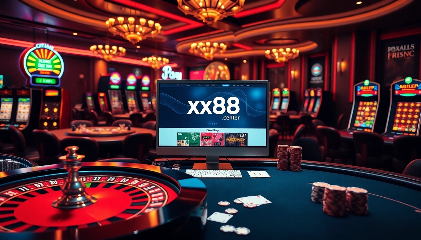 The engaging online gambling interface at https://xx88.center/ showcases exciting casino games and betting options.