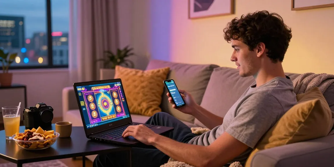 Experience online gaming excitement with ROKOK88 at home in a dynamic, cozy setting.
