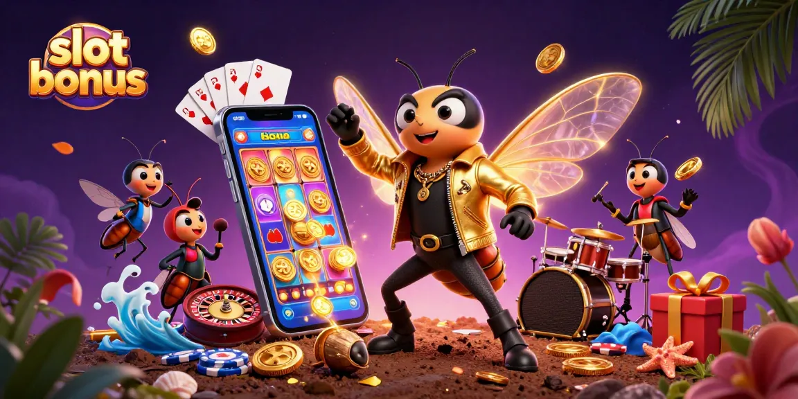 Experience thrilling action with the slot bonus, featuring vibrant 3D characters and gaming elements.