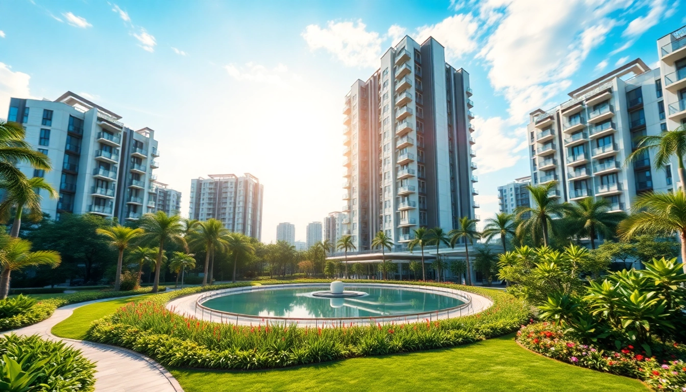 View a stunning modern condominium at https://newdeveloperlaunch.sg with lush landscaping and beautiful architecture.