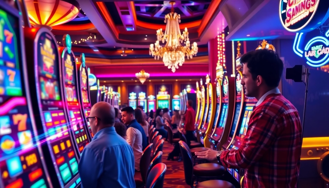 Pria dan wanita merayakan kemenangan dalam 88SLOTDEWA Deposit di kasino mewah.