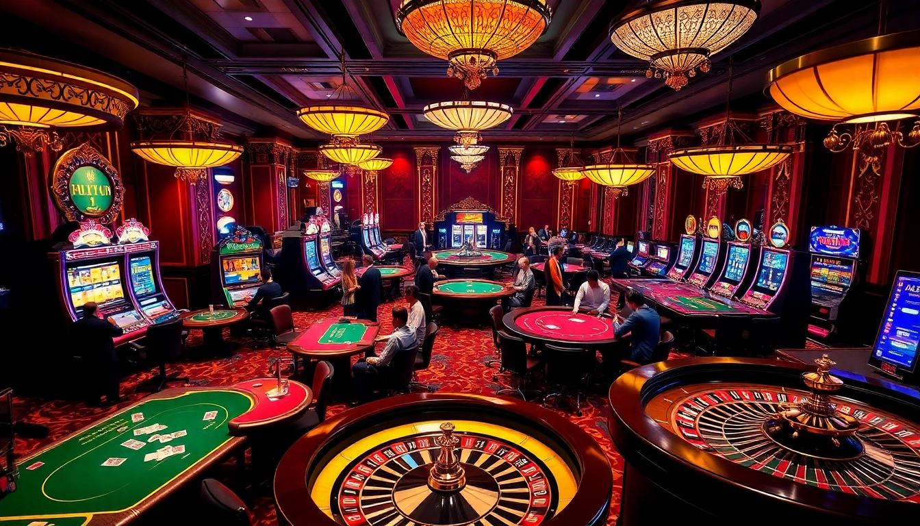 Excited players betting at say88 nhà cái in a luxurious casino atmosphere.