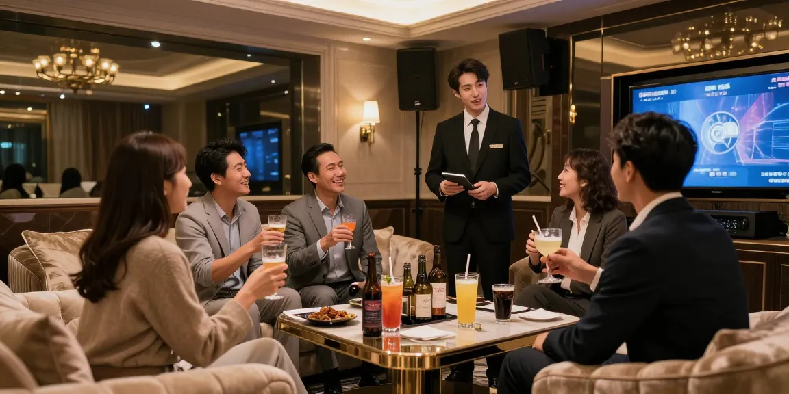 강남구구단에서의 세련된 분위기와 프리미엄 서비스를 경험하는 장면