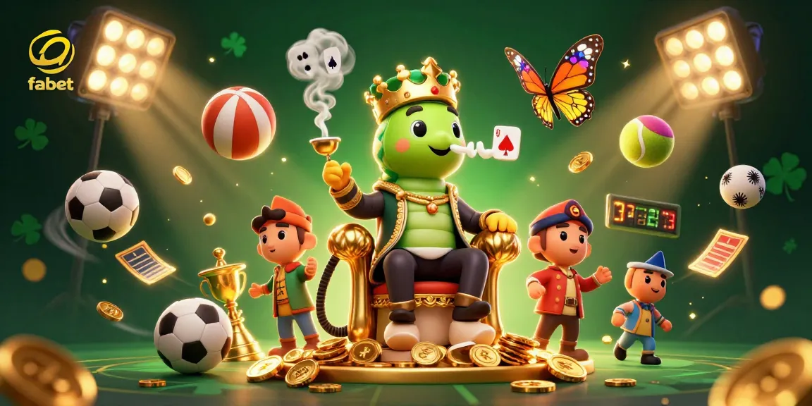 Experience thrilling sports betting excitement with fabet's vibrant 3D casino illustration.