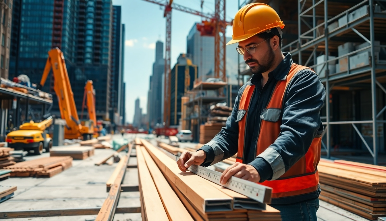 Manhattan General Contractor overseeing construction activities at a bustling site.