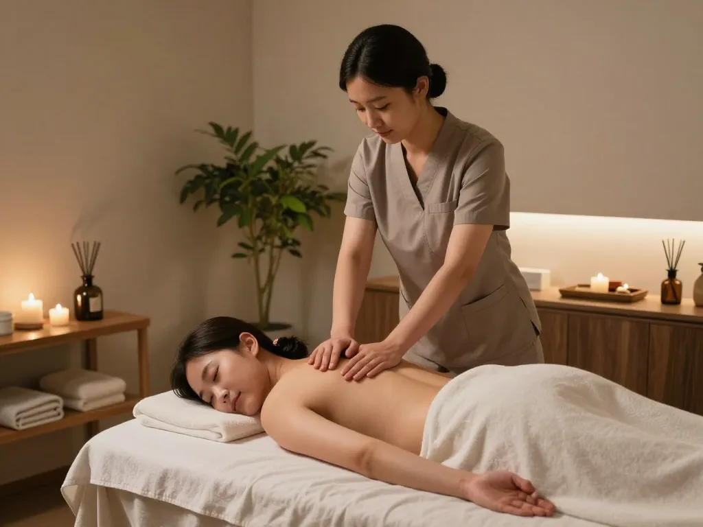 Relaxing Swedish massage in a calming spa environment focusing on 관악스웨디시 therapies.