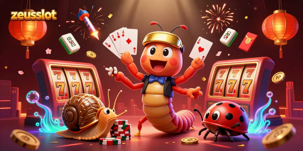 Experience zeusslot's colorful cartoon world with a playful dealer and engaging game elements.