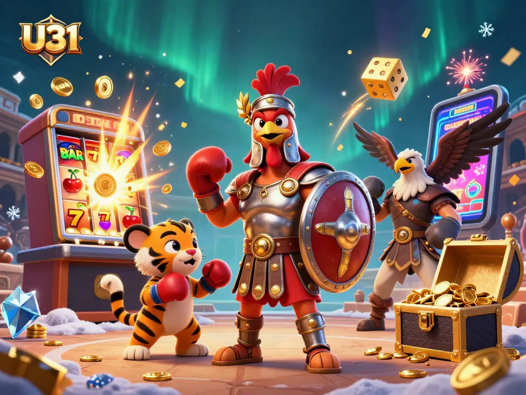 U31 showcases a thrilling casino adventure with vibrant slots bursting with action and excitement.