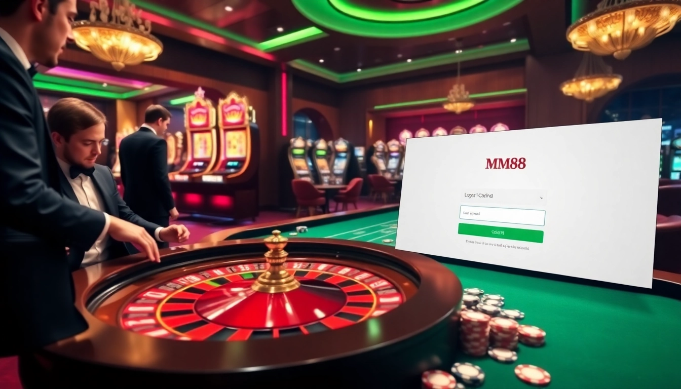 Players placing bets at a luxurious MM88 roulette table in an online casino.