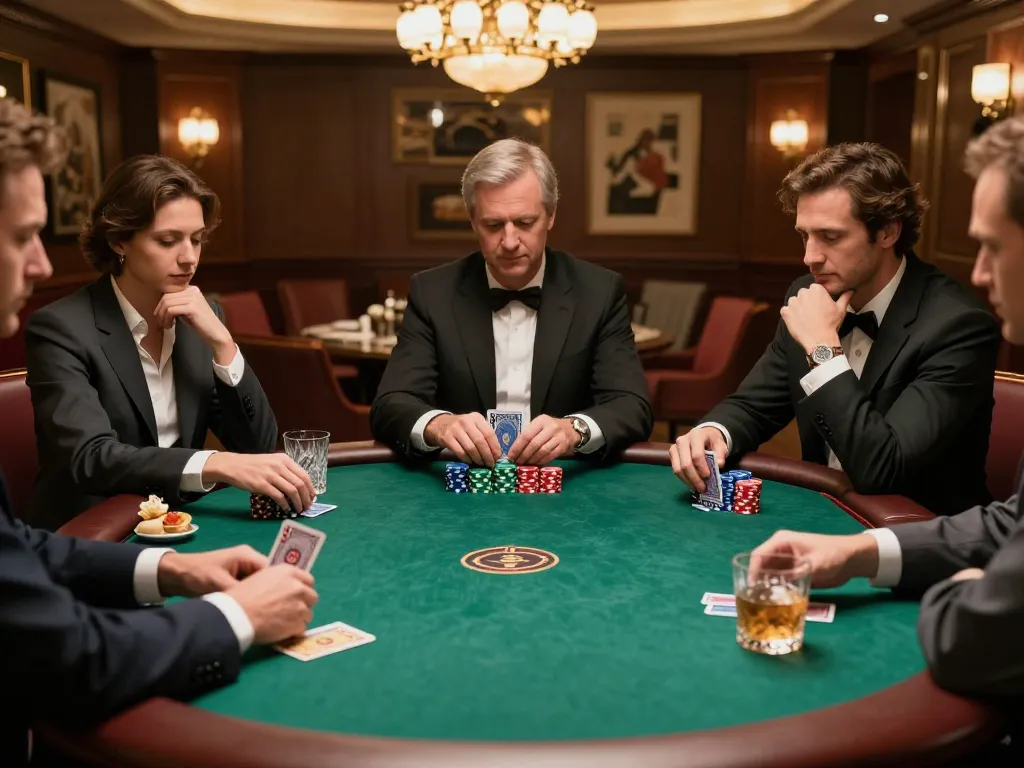 Players engaging in strategic poker game at lounge while enjoying vipwin experience